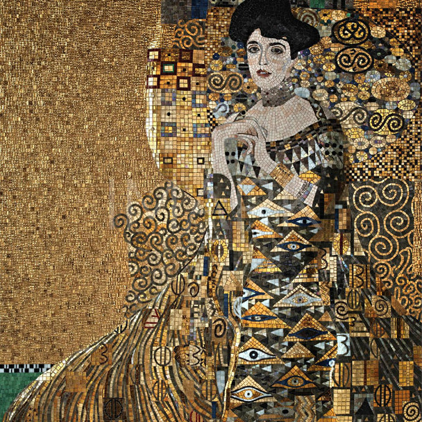 China Sicis Hand Cut Portrait of Adele Bloch-Bauer Mosaic Mural For Luxury Interior Design 