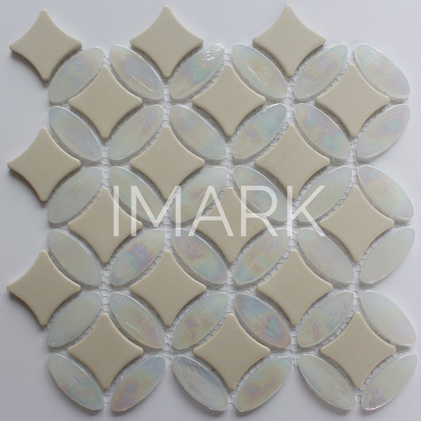 Vintage Diamond Glass Mosaic Bathroom Shower & Tub Wall Tile