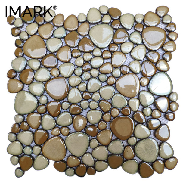 Hot Sale Glaze Porcelain Ceramic Pebble Tile For Flooring Mosaics