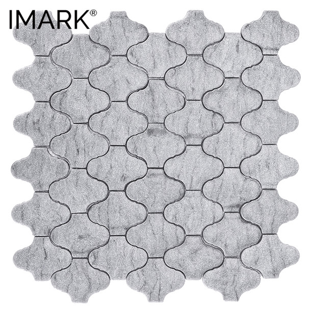 Light Gray Irregular Glass Mosaic For Background Wall Tile