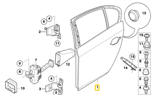 0) BMW OEM 41527202341 USED DOOR LEFT REAR COMPLETE 530i '04 E60 Euro All Parts 0) BMW OEM 41527202341 USED DOOR LEFT REAR COMPLETE 530i '04 E60 Euro All Parts