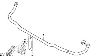 0) BMW OEM 31356760982 USED SWAY BAR FRONT 530i '04 E60 Euro All Parts 0) BMW OEM 31356760982 USED SWAY BAR FRONT 530i '04 E60 Euro All Parts