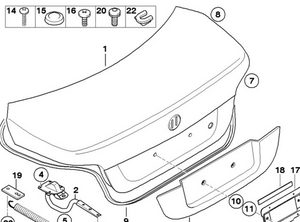 0) BMW OEM 41627122441 USED TRUNK LID 530i '04 E60 5 Series Euro All Parts 0) BMW OEM 41627122441 USED TRUNK LID 530i '04 E60 5 Series Euro All Parts