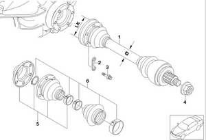 0) BMW OEM 33207500915 USED AXLE SHAFT LEFT REAR from: E53 X5 3.0i 1999 Euro All Parts 0) BMW OEM 33207500915 USED AXLE SHAFT LEFT REAR from: E53 X5 3.0i 1999 Euro All Parts
