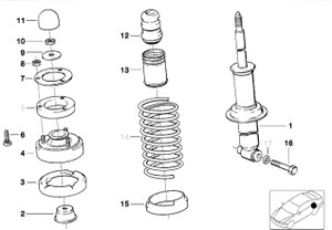 0) BMW OEM 33521092278 USED STRUT ASSEMBLY RIGHT REAR 525I 94 E34 5 Series Euro All Parts 0) BMW OEM 33521092278 USED STRUT ASSEMBLY RIGHT REAR 525I 94 E34 5 Series Euro All Parts