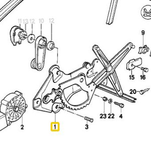 0) BMW OEM 51321944069 USED WINDOW REGULATOR ASSEMBLY LEFT FRONT 540i 94 E 5 Series Euro All Parts 0) BMW OEM 51321944069 USED WINDOW REGULATOR ASSEMBLY LEFT FRONT 540i 94 E 5 Series Euro All Parts