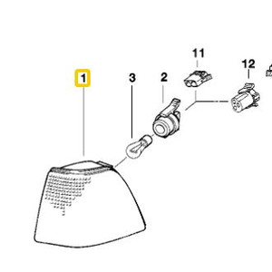 0) BMW OEM 63138353284 USED TURN SIGNAL RIGHT SIDE 318i98 E36 Euro All Parts 0) BMW OEM 63138353284 USED TURN SIGNAL RIGHT SIDE 318i98 E36 Euro All Parts