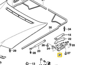 0) BMW OEM 41618203271 USED HOOD HINGE LEFT 740IL 98 E38 Euro All Parts 0) BMW OEM 41618203271 USED HOOD HINGE LEFT 740IL 98 E38 Euro All Parts