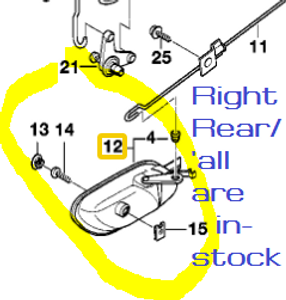 0) BMW 51218226049 OEM 8226049 USED DOOR HANDLE INSide LEFT 740IL 0 Euro All Parts 0) BMW 51218226049 OEM 8226049 USED DOOR HANDLE INSide LEFT 740IL 0 Euro All Parts