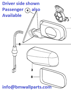 0) BMW OEM 51168245129 USED driver Side mirror LEFT SIDE 320I 4 E46 Euro All Parts 0) BMW OEM 51168245129 USED driver Side mirror LEFT SIDE 320I 4 E46 Euro All Parts