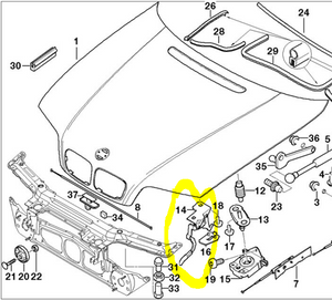 0) BMW OEM 51238238459 USED 325CI '01 E46 HOOD CATCH Euro All Parts 0) BMW OEM 51238238459 USED 325CI '01 E46 HOOD CATCH Euro All Parts