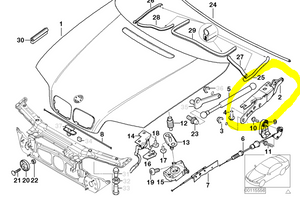 0) BMW OEM 41618200123 USED 323I 99 E46 HOOD HINGE LEFT Side Euro All Parts 0) BMW OEM 41618200123 USED 323I 99 E46 HOOD HINGE LEFT Side Euro All Parts
