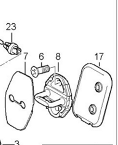 0) BMW OEM 51218196035 USED 323I 99 E46 DOOR LATCH STRIKER RIGHT REAR Euro All Parts 0) BMW OEM 51218196035 USED 323I 99 E46 DOOR LATCH STRIKER RIGHT REAR Euro All Parts