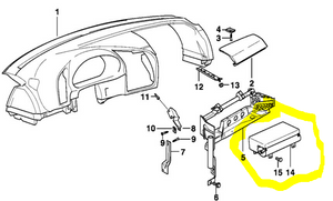 0) BMW OEM 72128254073 USED 328I 97 E36 AIR POUCH, PASSENGER Euro All Parts 0) BMW OEM 72128254073 USED 328I 97 E36 AIR POUCH, PASSENGER Euro All Parts
