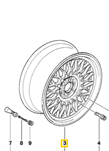 0) BMW OEM 36111182277 USED 740IL 98 E38 16 ALLOY RIM Cross SPOKE STYLE 5 Euro All Parts