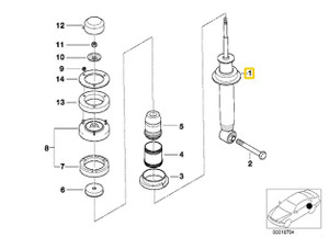 0) BMW OEM 33521091421 USED STRUT ASSEMBLY RIGHT REAR 740IL 98 E38 7 Series Euro All Parts 0) BMW OEM 33521091421 USED STRUT ASSEMBLY RIGHT REAR 740IL 98 E38 7 Series Euro All Parts