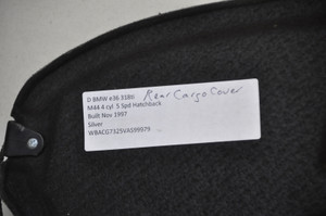 0) BMW OEM 51468189223 USED REAR CARGO COVER SANDGRAU LIGHT GRAY From: 1997 E36 318TI AS99979 FITS: 1992 1999 318ti Euro All Parts