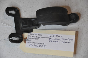1) BMW OEM 8146803 USED REAR LEFT WINDOW POP OPEN HANDLE LEAVER From: 1997 E36 318TI AS99979 FITS: 1992 1999 318ti Euro All Parts 1) BMW OEM 8146803 USED REAR LEFT WINDOW POP OPEN HANDLE LEAVER From: 1997 E36 318TI AS99979 FITS: 1992 1999 318ti Euro All Parts