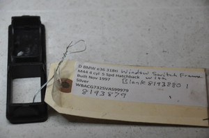 0)-BMW OEM 8146327 USED LEFT REAR WINDOW WITH GASKET DW 8146037 From: 1997 E36 318TI AS99979 FITS: 1992 1999 318ti Euro All Parts -2 0)-BMW OEM 8146327 USED LEFT REAR WINDOW WITH GASKET DW 8146037 From: 1997 E36 318TI AS99979 FITS: 1992 1999 318ti Euro All Parts -2