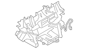1) DD BMW 64119241196 OEM Used RAD SUPPORT LOWER ASSEMBLY BEHR W6470001 C432602 From: 2002 E66 745iL 64-11-9-241-196 64119241196 Euro All Parts