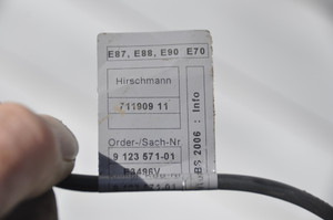 1) DH-9 BMW 61129123571 OEM Used ADAPTER LEAD HIRSCHMANN 71190911 9123571-01 From: 2008 e90 328xi 61-12-9-123-571 61129123571 Euro All Parts 1) DH-9 BMW 61129123571 OEM Used ADAPTER LEAD HIRSCHMANN 71190911 9123571-01 From: 2008 e90 328xi 61-12-9-123-571 61129123571 Euro All Parts