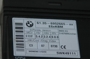 1) DH -7 BMW 61356952665 OEM Used BODY MODULE FOOTWELL TESTED -MAY REQUIRE WIPE AND RE-PROGRAMING SIEMENS VDO 5WK49111 From: MAY 28TH 2009 E65 530i SEDAN SILVER TITAN-SILBER M54 3.0L RWD Fits: 530i 61.35-6952665-XX Euro All Parts 1) DH -7 BMW 61356952665 OEM Used BODY MODULE FOOTWELL TESTED -MAY REQUIRE WIPE AND RE-PROGRAMING SIEMENS VDO 5WK49111 From: MAY 28TH 2009 E65 530i SEDAN SILVER TITAN-SILBER M54 3.0L RWD Fits: 530i 61.35-6952665-XX Euro All Parts
