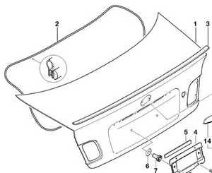 0) BMW OEM 41627003314 USED TRUNK LID 323i 1999 E46 3 Series Euro All Parts 0) BMW OEM 41627003314 USED TRUNK LID 323i 1999 E46 3 Series Euro All Parts