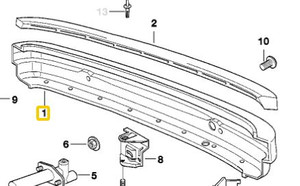 0) BMW OEM 51121960716 USED BUMPER REBAR REAR 318I 95 E36 3 Series Euro All Parts 0) BMW OEM 51121960716 USED BUMPER REBAR REAR 318I 95 E36 3 Series Euro All Parts