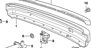 0) BMW OEM 51121977312 USED BUMPER REBAR REAR 328I 96 E36 3 Series Euro All Parts 0) BMW OEM 51121977312 USED BUMPER REBAR REAR 328I 96 E36 3 Series Euro All Parts