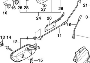 0) BMW OEM 51218125514 USED INTERIOR DOOR HANDLE RIGHT 740I 99 E38 5 Series Euro All Parts 0) BMW OEM 51218125514 USED INTERIOR DOOR HANDLE RIGHT 740I 99 E38 5 Series Euro All Parts