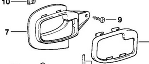 0) BMW OEM 51211960808 USED INTERIOR DOOR HANDLE RIGHT FRONT 325I 92 E36 3 Series Euro All Parts 0) BMW OEM 51211960808 USED INTERIOR DOOR HANDLE RIGHT FRONT 325I 92 E36 3 Series Euro All Parts