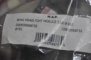 0) BMW OEM 201000000000 USED HEADLIGHT MODULE 530I '04 E60 530I 545I 5 530I 545I 550I 2004 Euro All Parts 0) BMW OEM 201000000000 USED HEADLIGHT MODULE 530I '04 E60 530I 545I 5 530I 545I 550I 2004 Euro All Parts