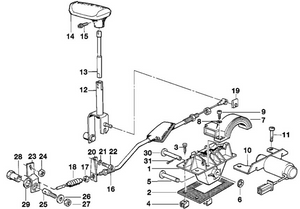 0) BMW OEM 251612184 USED 38 Automatic SHIFT ASSEMBLY 535i 92 E34 5 Series Euro All Parts