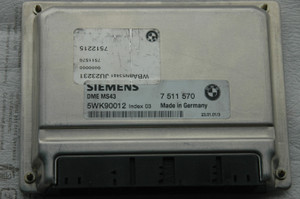 3) SIEMEN M543 USED 5WK90012 7511570 DME ECU BMW OEM 3.0L Z3 e46 e39 e38 e53 M543 5WK90012 7511570 Index 3 23.01/3 7512215 7511570 2001 330Ci Standard 12147519308 12147519309 12147518116 Euro All Parts 3) SIEMEN M543 USED 5WK90012 7511570 DME ECU BMW OEM 3.0L Z3 e46 e39 e38 e53 M543 5WK90012 7511570 Index 3 23.01/3 7512215 7511570 2001 330Ci Standard 12147519308 12147519309 12147518116 Euro All Parts