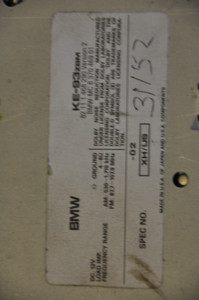 0) BMW OEM 83.7046901 USED AM FM RADIO CASSETTE WITH CODe E36 3 Series KE 93 ZBM XH U 80111468290 VERSION 2 1995 318I 65128380234 65121469503 65128364945 Euro All Parts 0) BMW OEM 83.7046901 USED AM FM RADIO CASSETTE WITH CODe E36 3 Series KE 93 ZBM XH U 80111468290 VERSION 2 1995 318I 65128380234 65121469503 65128364945 Euro All Parts