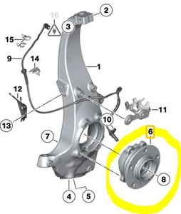 1) DD BMW 31206868480 OEM 31-20-6-868-480 (used) RIGHT WHEEL HUB 2012 BMW 550iX 07 F10 F11 F06 F12 F13 F01 F02 Euro All Parts 1) DD BMW 31206868480 OEM 31-20-6-868-480 (used) RIGHT WHEEL HUB 2012 BMW 550iX 07 F10 F11 F06 F12 F13 F01 F02 Euro All Parts