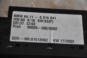 0) DD BMW 64.11-6916641 OEM 64-11-6-927-894 64116916641 (USED) HEATER CONTROL UNIT E39 Euro All Parts 0) DD BMW 64.11-6916641 OEM 64-11-6-927-894 64116916641 (USED) HEATER CONTROL UNIT E39 Euro All Parts