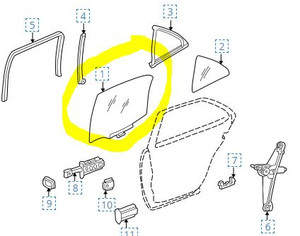 0) DD 205 Mercedes Benz Used OEM Window Glass right rear From: w202 1996 c280 Euro All Parts 0) DD 205 Mercedes Benz Used OEM Window Glass right rear From: w202 1996 c280 Euro All Parts