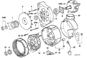 1) De FoMoCo for BMW Rebuilt ALTERNATOR Generator Lester 13618 12311735122 e34 M50 6 cyl 105A Euro All Parts 1) De FoMoCo for BMW Rebuilt ALTERNATOR Generator Lester 13618 12311735122 e34 M50 6 cyl 105A Euro All Parts