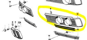 1) DH # 2 #3 BMW OEM 1384989 51131834989 51-13-1-834-989 HEAD LITE GRILL LEFT E21 320i 318i Euro All Parts 1) DH # 2 #3 BMW OEM 1384989 51131834989 51-13-1-834-989 HEAD LITE GRILL LEFT E21 320i 318i Euro All Parts