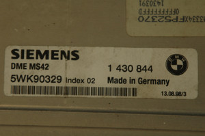 1) DH-25 BMW 12147500103 (USED) 7500103 OEM 1430844 ECU DME 12-14-7-501-877 SIEMENS MS42 5WK90329 INDEX 02 FROM: 1999 323i M52 FITS: E46 323i Euro All Parts 1) DH-25 BMW 12147500103 (USED) 7500103 OEM 1430844 ECU DME 12-14-7-501-877 SIEMENS MS42 5WK90329 INDEX 02 FROM: 1999 323i M52 FITS: E46 323i Euro All Parts