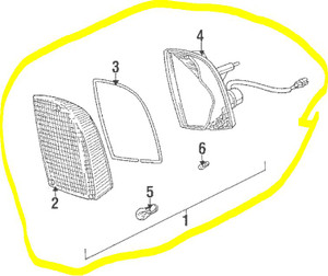 0) DH BMW OEM USED 1361891 63131361891 E24 LEFT TURN SIGNAL ASSEMBLY 633Csi 635Csi 76-89 Euro All Parts 0) DH BMW OEM USED 1361891 63131361891 E24 LEFT TURN SIGNAL ASSEMBLY 633Csi 635Csi 76-89 Euro All Parts