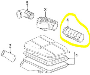 1) DH BMW OEM USED 13541707080 ENGINE AIR BOOT M30 87 86 85 635CSi Euro All Parts