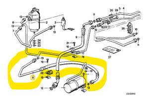 BMW OEM 64531373408 USED HOSE COMPRESSOR-CONDENSER & HOSE EVAPORATOR-COMPRESSOR OEM 64531373407 BMW OEM 64531373408 USED HOSE COMPRESSOR-CONDENSER & HOSE EVAPORATOR-COMPRESSOR OEM 64531373407