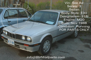 Part Out BMW E30 318i Aug 1990 4 dr Sedan M42 5spd EJ02191 Euro All Parts EJ02191 Part Out BMW E30 318i Aug 1990 4 dr Sedan M42 5spd EJ02191 Euro All Parts EJ02191
