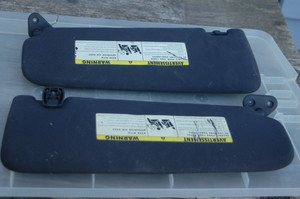 BMW 51167837751 OEM Used SUNVISORS Headliner REPAIRED w- ILLUMINATED MIRROR w- CLIPS (TESTED) FROM: 2007