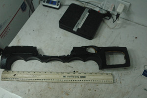 2 - DH Porsche 955-552-505-01-8YR (USED) 7L5857054 7L5857565 -B OEM LOWER DASH TRIM PANEL BLACK LEATHER COLLINS & AIKMAN FROM: 2006 Porsche Cayenne 4dr 6-Spd Manual