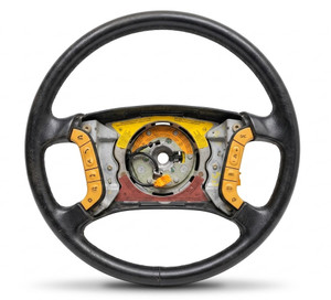 BMW 32301157280 Genuine OEM 32-30-1-157-280Steering Wheel Driver(TESTED) Black Hand Stitched leather