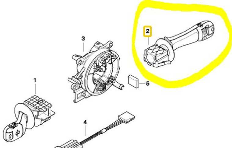 0) BMW OEM 61318375408 USED WIPER SWITCH 5 Series from: E53 X5 3.0i 1999 Euro All Parts