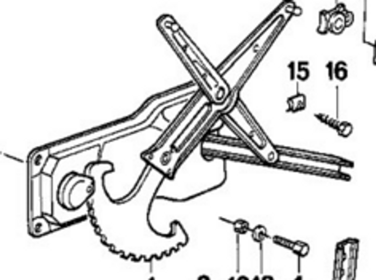 BMW OEM 51341944072 USED WINDOW REGULATOR ASSEMBLY RIGHT REAR 525I 5 Series Euro All Parts